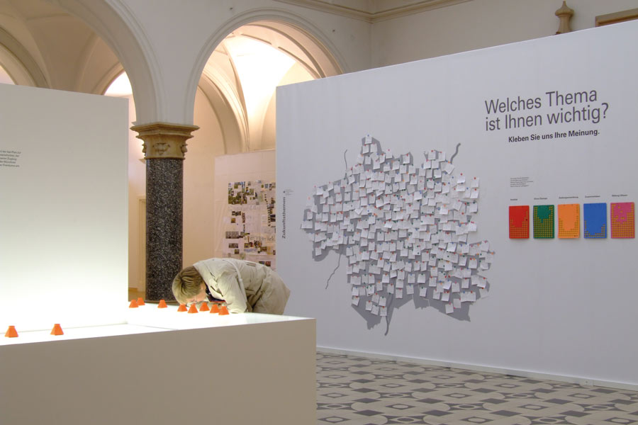 Ausstellungsgestaltung Zukunft findet Stadt